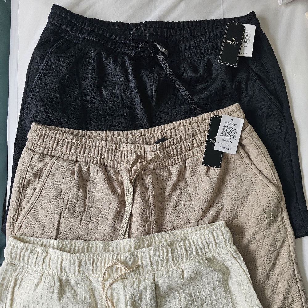SAINTS STUDIO 3 Bundle Stylish Man's Shorts in Black, Beige, and Cream